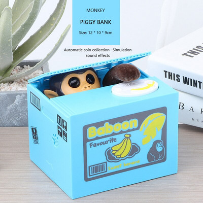 Pușculițe drăguțe Panda Cat Hoț Cutii de bani Jucărie Cadou Cutii de bani pentru copii Fură automată de monede Pușculiță Cutie de economisire a banilor Cutie de bani