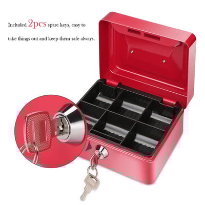 Metalna kasa Kasa Prijenosna kasica za novčiće Kasica za novac s bravom Blagajna Kutija Depozit Kutija Kutija za pohranjivanje Uređenje doma