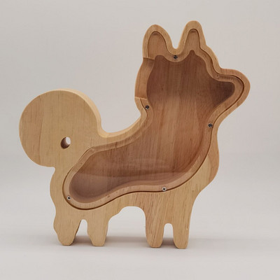 Medinė kiaulytė, miela gyvūno formos pinigų dėžutė, taupymo dėžutė monetoms, medžio amatams, vaikiškų pinigų indelis, atminimo dovanos