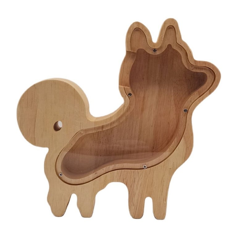 Medinė kiaulytė, miela gyvūno formos pinigų dėžutė, taupymo dėžutė monetoms, medžio amatams, vaikiškų pinigų indelis, atminimo dovanos