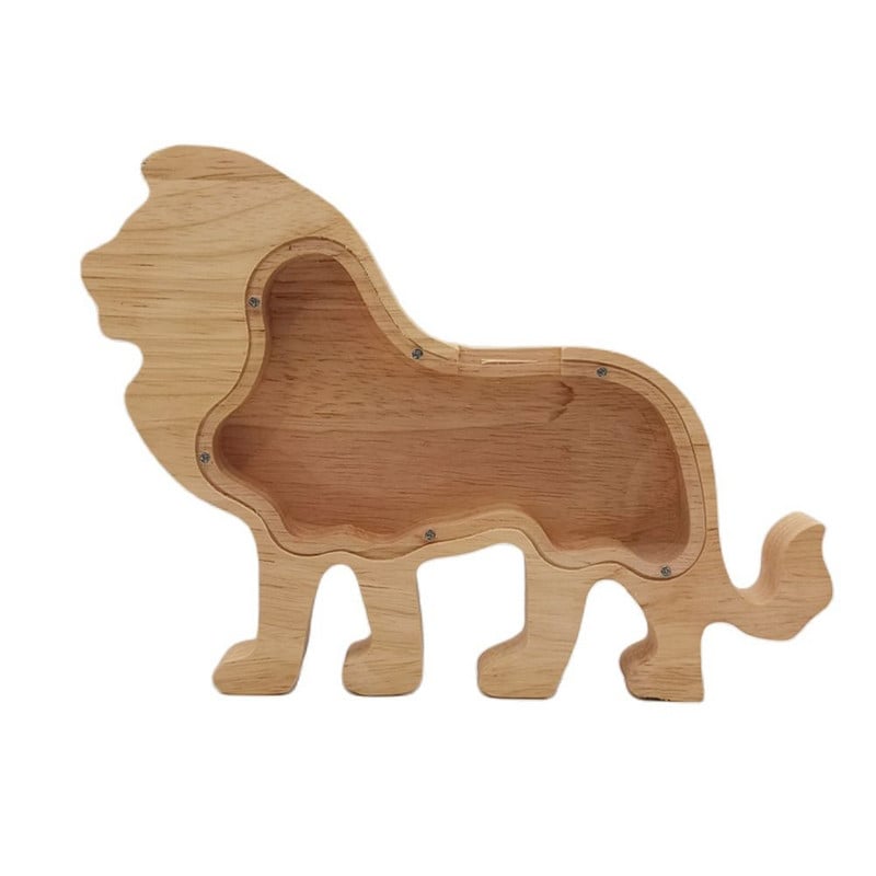 Medinė kiaulytė, miela gyvūno formos pinigų dėžutė, taupymo dėžutė monetoms, medžio amatams, vaikiškų pinigų indelis, atminimo dovanos