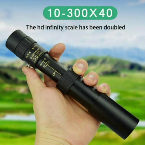 4k 10-300x40mm Teljesen optikai üveg kültéri teleszkóp teleszkópos szuper teleobjektív zoom monokulár éjjellátó vízálló