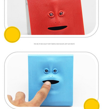 Smart Piggy Bank Box Face Money Eating Sensor Electric Saving Box Κέρματα για παιδιά Μηχανή δώρου Διακόσμηση σπιτιού Κουτί χρημάτων