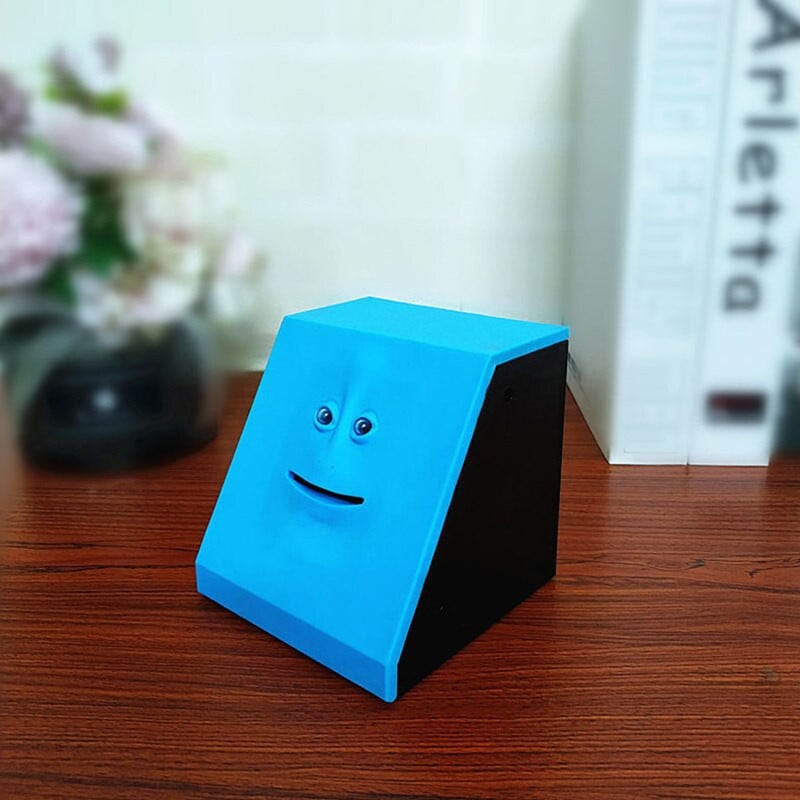 Cutie Pușculiță inteligentă Senzor de mâncare de bani pentru față Cutie de economisire electrică Monede pentru copii Mașină de cadouri Cutie de bani pentru decorarea casei