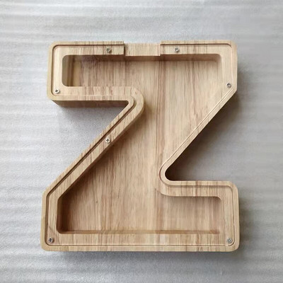 Medinė individualizuota Piggy Bank abėcėlė berniukams Vaikai Pinigų stiklainis Monetos Mergaitėms Suaugusiems Taupymo dėžutė Alcancias laiškas MEILĖS papuošimas