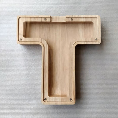 Medinė individualizuota Piggy Bank abėcėlė berniukams Vaikai Pinigų stiklainis Monetos Mergaitėms Suaugusiems Taupymo dėžutė Alcancias laiškas MEILĖS papuošimas