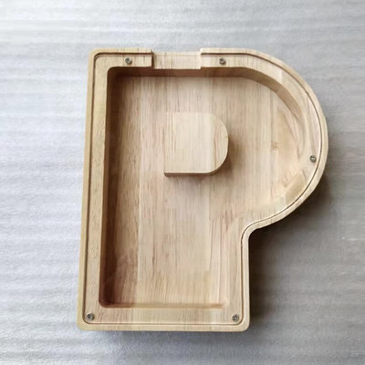 Medinė individualizuota Piggy Bank abėcėlė berniukams Vaikai Pinigų stiklainis Monetos Mergaitėms Suaugusiems Taupymo dėžutė Alcancias laiškas MEILĖS papuošimas