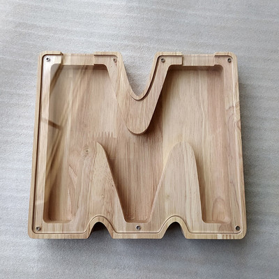 Medinė individualizuota Piggy Bank abėcėlė berniukams Vaikai Pinigų stiklainis Monetos Mergaitėms Suaugusiems Taupymo dėžutė Alcancias laiškas MEILĖS papuošimas