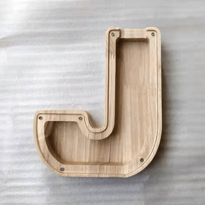 Medinė individualizuota Piggy Bank abėcėlė berniukams Vaikai Pinigų stiklainis Monetos Mergaitėms Suaugusiems Taupymo dėžutė Alcancias laiškas MEILĖS papuošimas