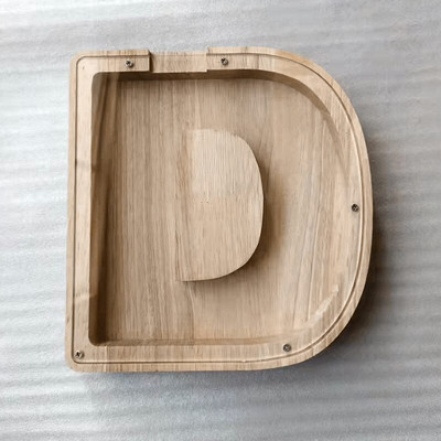 Medinė individualizuota Piggy Bank abėcėlė berniukams Vaikai Pinigų stiklainis Monetos Mergaitėms Suaugusiems Taupymo dėžutė Alcancias laiškas MEILĖS papuošimas