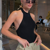 Moteriškas permatomas bodis apnuoginta nugara