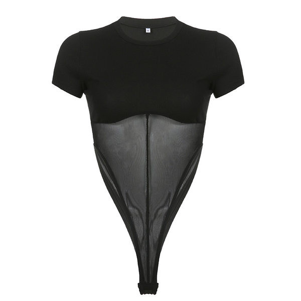 Női alkalmi body hosszú ujjal és ovális nyakkivágással