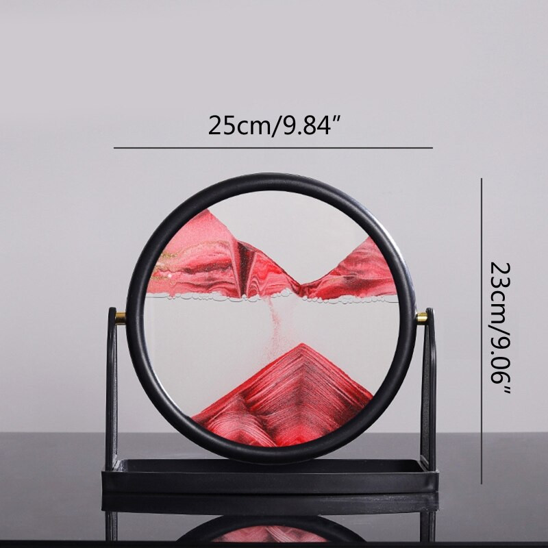 Sukamas judančio smėlio meno paveikslas 3D judesio ekranas, tekantis greito smėlio rėmas 13ME