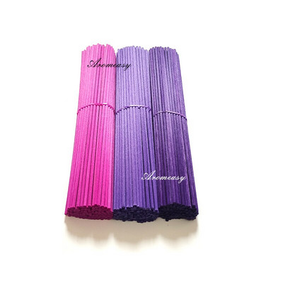 100 tk / partii Purple Reed hajuti kiudpulgad pikkus 22 cm läbimõõt 3 mm värv, pikkus, läbimõõt saab kohandada