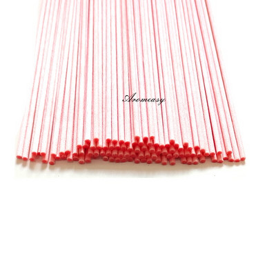 100 vnt / siunta Rožinės ir raudonos spalvos pluošto lazdelės, skirtos nendrių difuzoriaus ilgis 22 cm skersmuo 3 mm