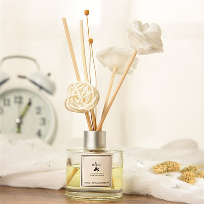30# 50 ml-es Reed diffúzor készletek természetes pálcikákkal, üvegpalackkal és illatos olajos parfümkészlettel otthoni illat dekorációs iroda