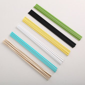 200tk 22cmx3mm värvilisest kiust rotangist pulgad eeterlik õli pilliroo hajutipulgad kodulõhna eeterlike õlide õhuvärskendaja jaoks