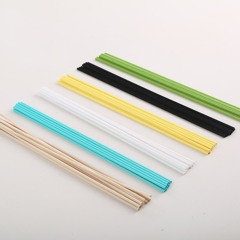 200vnt 22cmx3mm spalvoto pluošto rotango lazdelės Eterinio aliejaus nendrių difuzoriaus lazdelės namų kvapų eterinio aliejaus oro gaivikliui