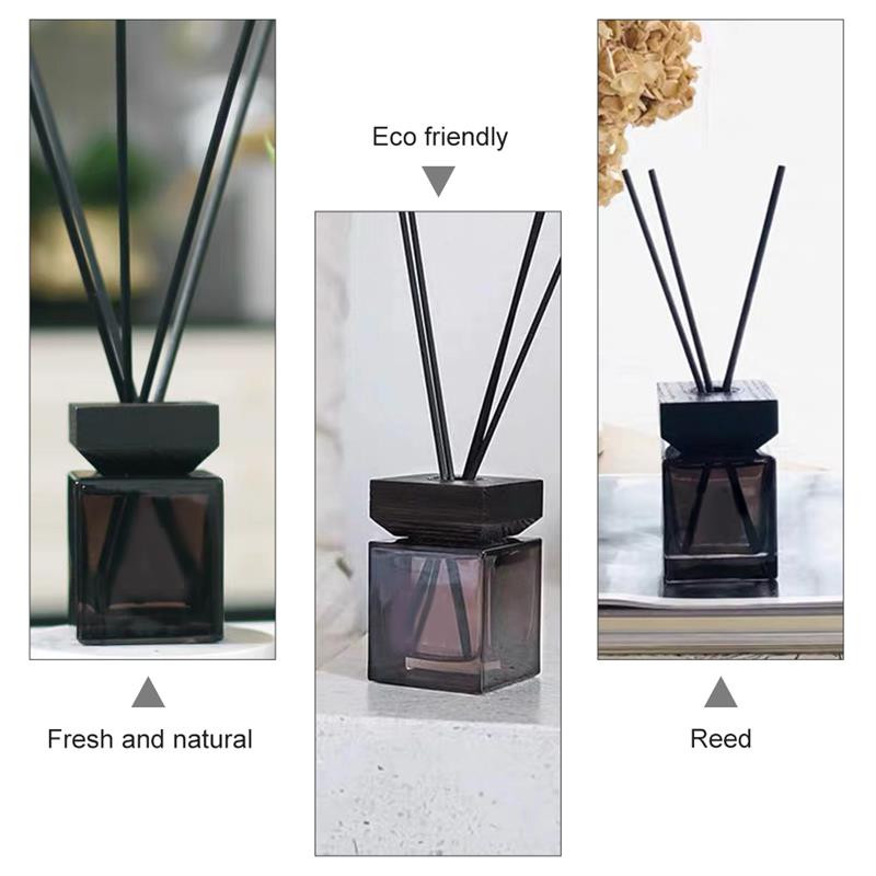 1 komplekt, tühi aroomihajuti pudel, rotangist pilliroo hajutipulgad, tulevabad aroomiteraapia eeterlike õlide hajutivardad (100 ml)