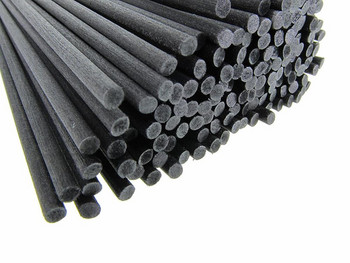 500 бр. 22 см x 3 мм пръчици от черен влакна от ратан, резервни пълнители, тръстикови дифузьорни пръчици за декорация на дома
