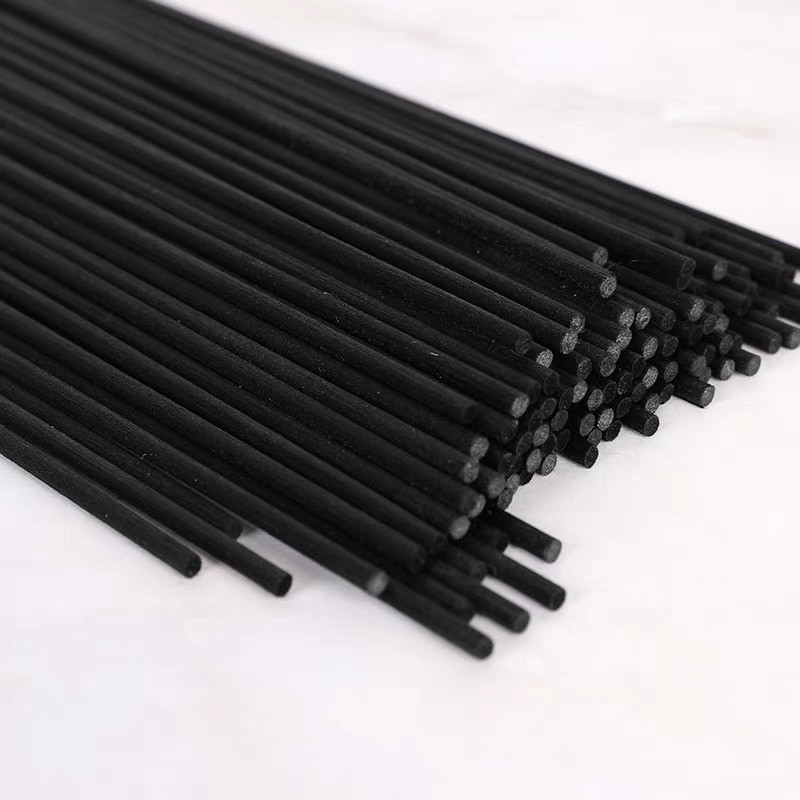 500db 22cmx3mm fekete szálas rattan pálcikák csere utántöltő Reed diffúzor pálcikák lakásdekorációhoz