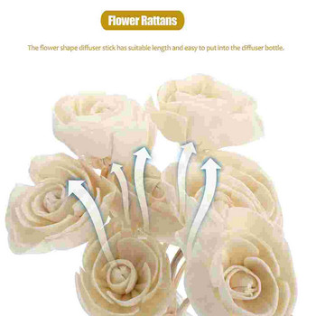 Diffuser Sticks Flower Stick Rattan Oil Refill Refill Aromatherapy Άρωμα Άρωμα Αέρα Διατηρημένα Αξεσουάρ Τριαντάφυλλο
