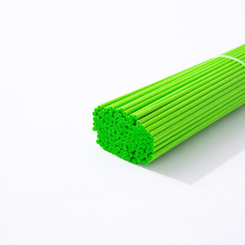 200 бр ратанова пръчка от зелени влакна за тръстиков дифузер Етерично масло Освежител за въздух Ароматерапевтични дифузьорни пръчици за домашен аромат