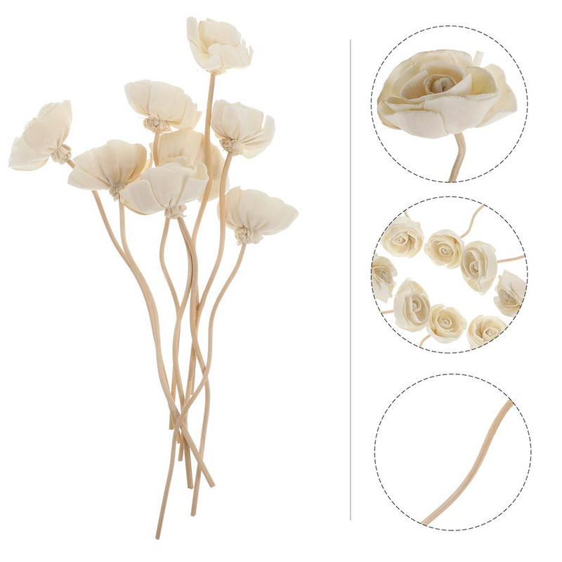Diffúzorrudak Virágrúd Rattan Olaj Reed Illat Utántöltő Aromaterápia Aroma Levegő Illat Tartósított Tartozékok Rózsa