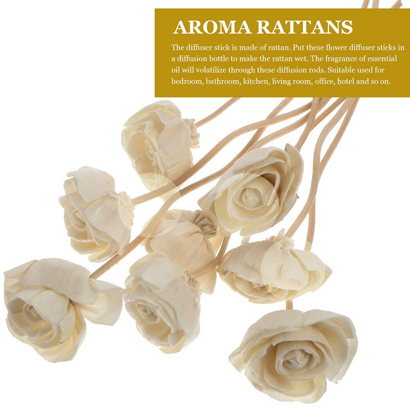 Diffúzorrudak Virágrúd Rattan Olaj Reed Illat Utántöltő Aromaterápia Aroma Levegő Illat Tartósított Tartozékok Rózsa