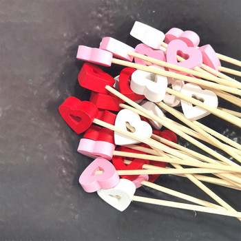50 τμχ Λευκά/Ροζ/Κόκκινα μπαστούνια ράταν σε σχήμα καρδιάς για το άρωμα του σπιτιού Reed Diffuser Aromatherapy Reed Sticks DIY Διακόσμηση σπιτιού