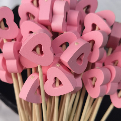 50 vnt. baltos/rožinės/raudonos širdies formos rotango lazdelės namų kvapui "Reed" difuzorius Aromaterapinis nendrių lazdelės "pasidaryk pats" namų dekoravimui