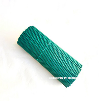 300pcs 22cmx3mm Dark Green Fibre Rattan Reed Diffuser Sticks Home Fragrance Replacement Fiber Essential Oil Refill Sticks