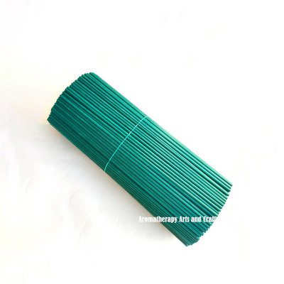 300db 22cmx3mm sötétzöld szálas rattan nád diffúzor pálcikák otthoni illatanyag csereszálas illóolaj utántöltő pálcikák