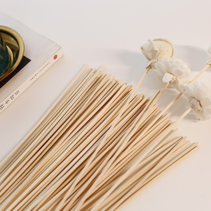 100db 25cmx3mm Reed diffúzor cserepálcika barkács kézzel készített otthoni dekoráció extra vastag rattan nádolaj diffúzor utántöltő pálcikák