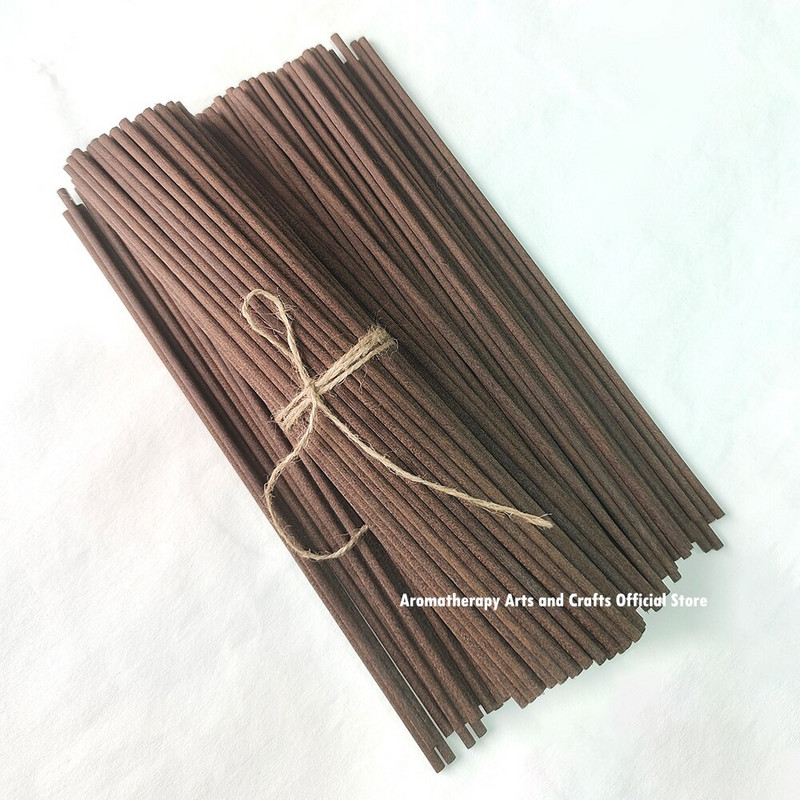 50db 25cmx4mm barna szálas pálcikák Reed diffúzor aromaterápiás illékony rúd otthoni illat illóolaj otthoni dekorációhoz