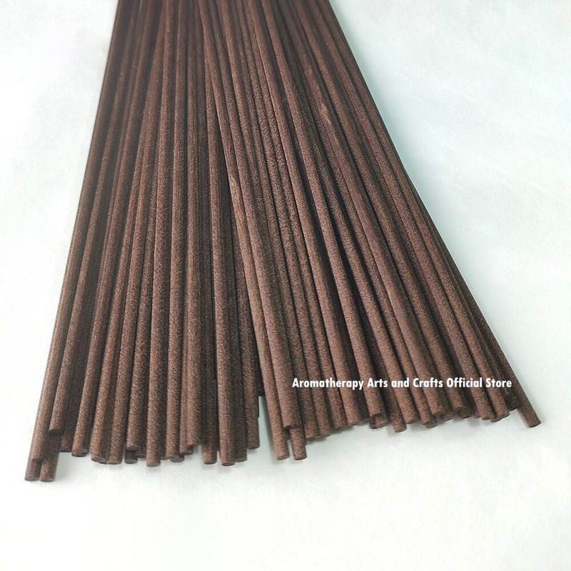 50db 25cmx4mm barna szálas pálcikák Reed diffúzor aromaterápiás illékony rúd otthoni illat illóolaj otthoni dekorációhoz