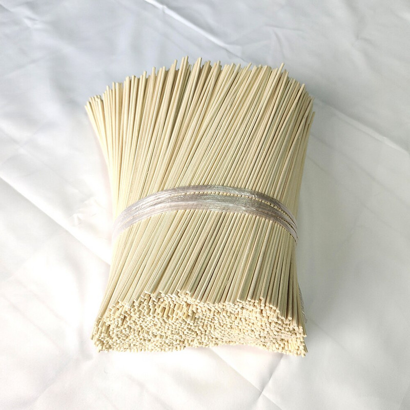 1000db 20cmx2mm-es Reed diffúzor cserepálcika barkács kézzel készített otthoni dekoráció extra vastag rattan nádolaj diffúzor utántöltő pálcikák