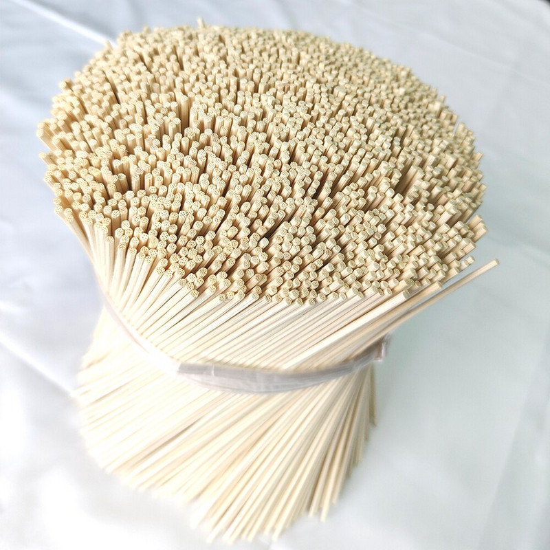 1000db 20cmx2mm-es Reed diffúzor cserepálcika barkács kézzel készített otthoni dekoráció extra vastag rattan nádolaj diffúzor utántöltő pálcikák