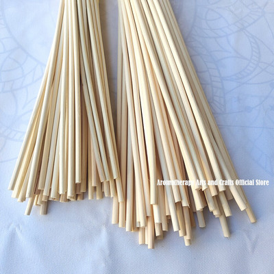 50pcs 4/5mm Thick Rattan Sticks Fragrance Reed Oil Diffuser Aroma Stick for Home Bathrooms Living Room Decoration DIY Handmade