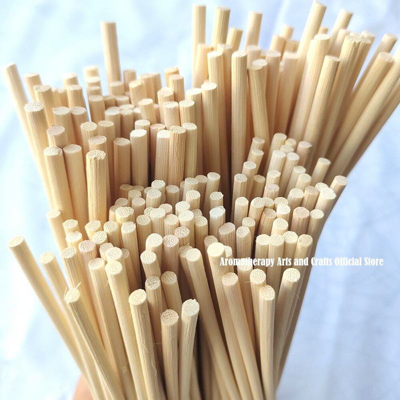 50 vnt 4/5 mm storio rotango lazdelės Kvapas nendrių aliejaus difuzorius Aroma Stick namų vonios kambariui Svetainės apdailai pasidaryk pats rankų darbo
