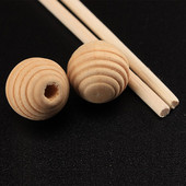 D4mm L21cm Bețișoare de ratan natural cu fir Minge de lemn pentru difuzor de stuf DIY Parfum de casă Ulei esențial de reumplere Bețe de stuf