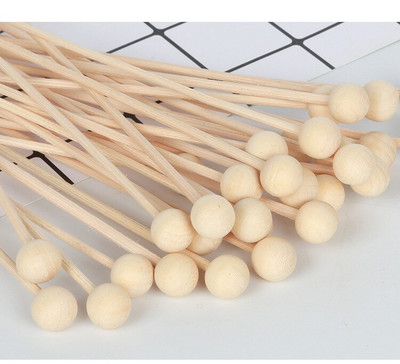 50 DB Fa Rattan Ball Reed Stick illatokhoz Rattan Sticks Barkácsolás Otthoni Dekorációs Aromaterápiás Kiegészítők Reed Diffúzorhoz