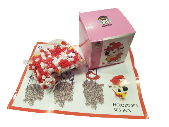 Конструктор, Кучето Маршал, Тип лего, 605 части,  Многоцветно