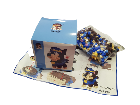 Конструктор, 3D фигурка, Тип лего, 634 части,  Многоцветно