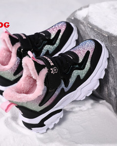 Adidași pentru fete cu căptușeală caldă și efect strălucitor