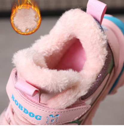 Adidași pentru fete cu căptușeală caldă și efect strălucitor