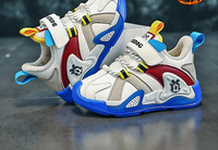 Kožne dječje tenisice s aplikacijom i natpisom za dječake