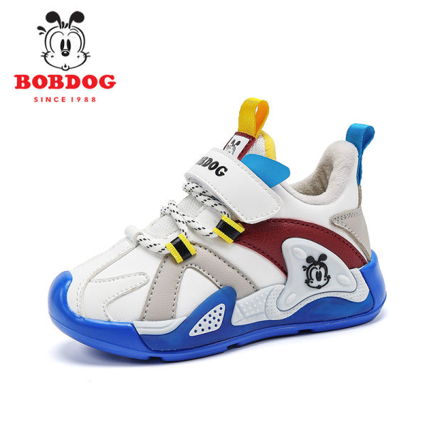 Kožne dječje tenisice s aplikacijom i natpisom za dječake