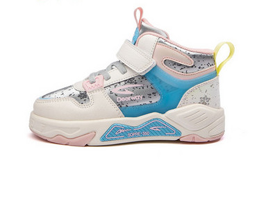 Dječje visoke tenisice za dječake s čičak zakrpama i vezicama