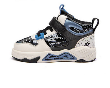 Dječje visoke tenisice za dječake s čičak zakrpama i vezicama